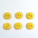 Set 6 nasturi lemn Mici 56684 - Galben