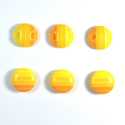 Set 6 nasturi plastic 69990 - Galben