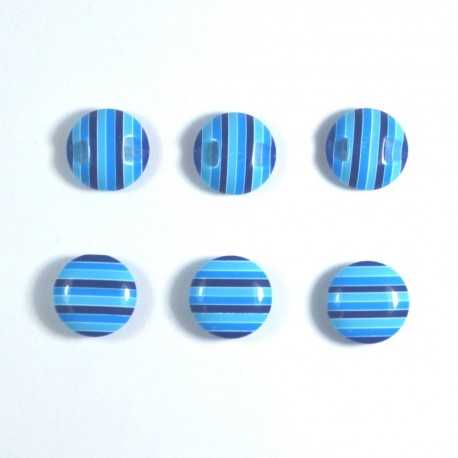 Set 6 nasturi plastic 69990 - Albastru