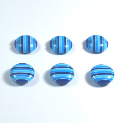 Set 6 nasturi plastic 69990 - Albastru 2