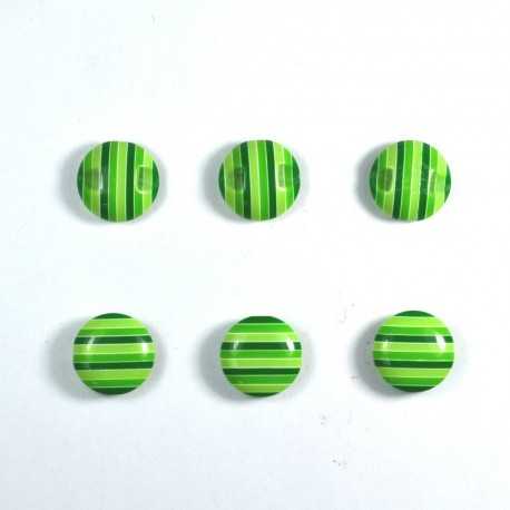 Set 6 nasturi plastic 69990 - Verde