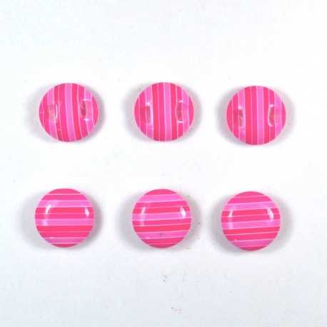 Set 6 nasturi plastic 69990 - Roz