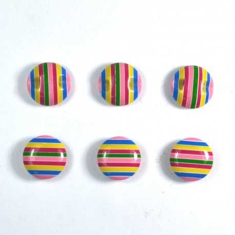 Set 6 nasturi plastic 69990 - Multicolor