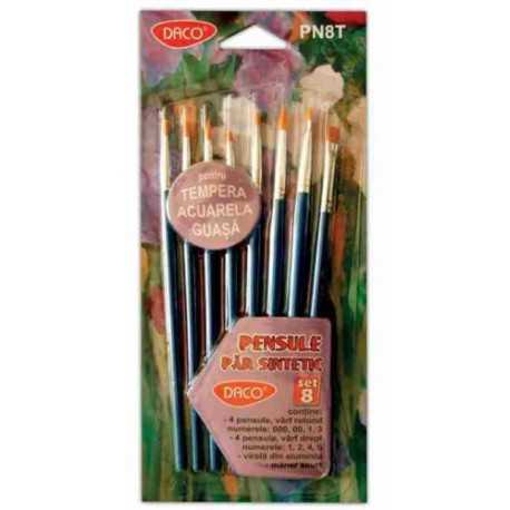 Daco synthetic hair brushes- Set of 8