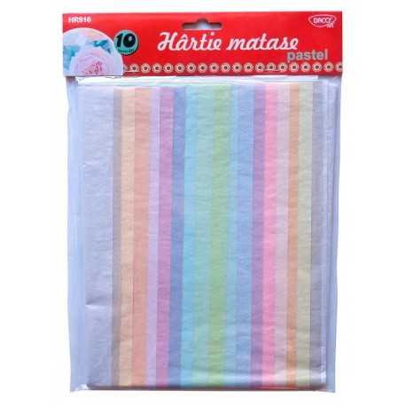 Colored Silk paper Pastel - Set of 10