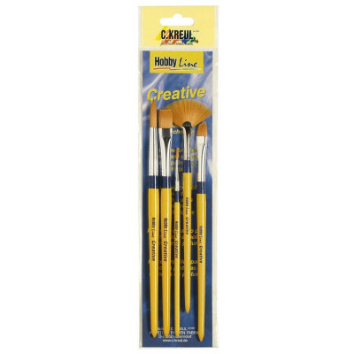 Hobby Line synthetic brushes - Set of 5 2