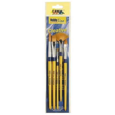 Hobby Line synthetic brushes - Set of 5