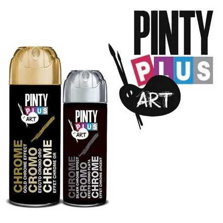 Vopsea spray efect crom lucios Pinty Plus Art 400ml COD 222-223