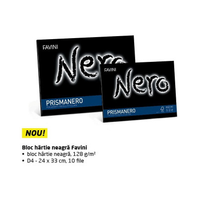 Bloc de desen, negru, Favini