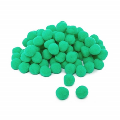 Pom pom verde 10mm set 100bc 364525