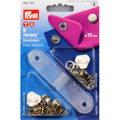Set capse metalice 10mm cu aplicator - Argintiu 390120