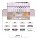 Spectra ad Marker WARM GRAYS 2 12 Color Set