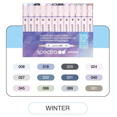 Spectra ad Marker WINTER 12 Color Set