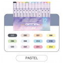 Spectra ad Marker PASTEL 12 Color Set