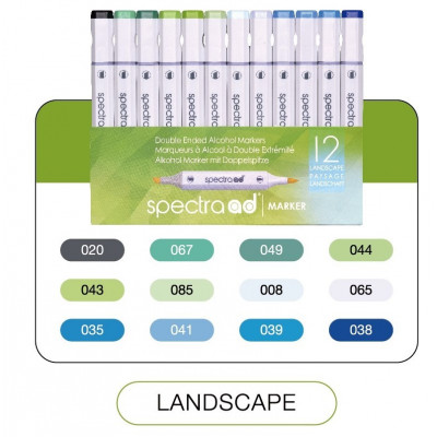 Spectra ad Marker LANDSCAPE 12 Color Set 2