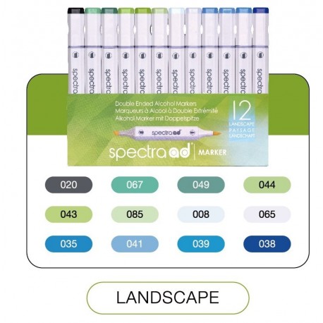 Spectra ad Marker LANDSCAPE 12 Color Set