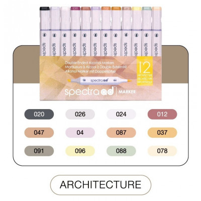 Spectra ad Marker ARCHITECTURE 12 Color Set