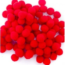 Pom pom rosu 20mm set 50bc 364543