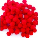 Pom pom rosu 20mm set 50bc 364543