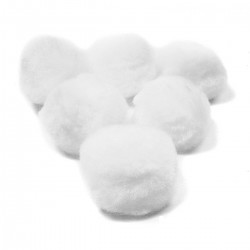 Pom pom alb 30mm set 20bc